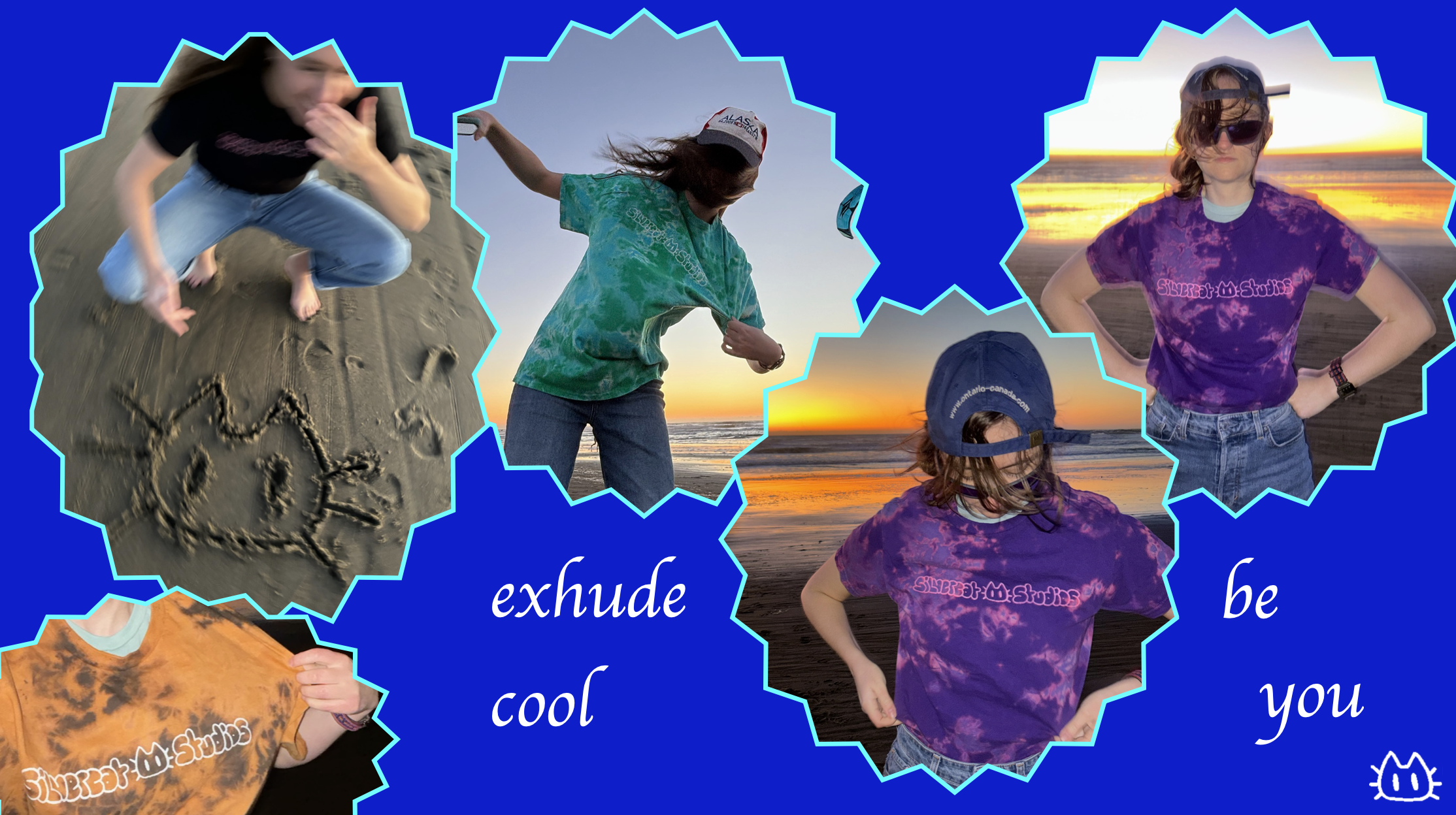 silvercat studios t-shirts being worn by very cool models in the sunset